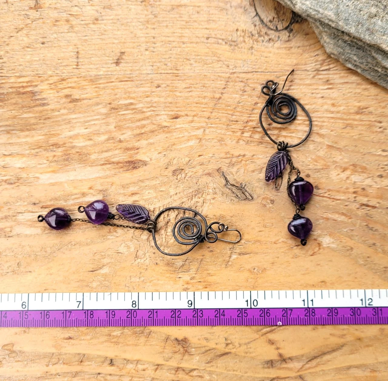 Heterogene oorbellen met amethysten !!! – photo 10